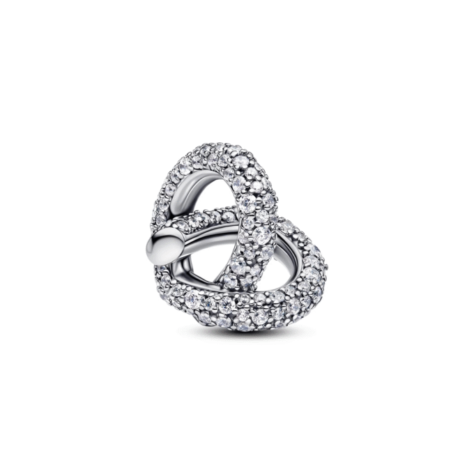 Pandora Silver Heart Infinity Charm with Clear CZ