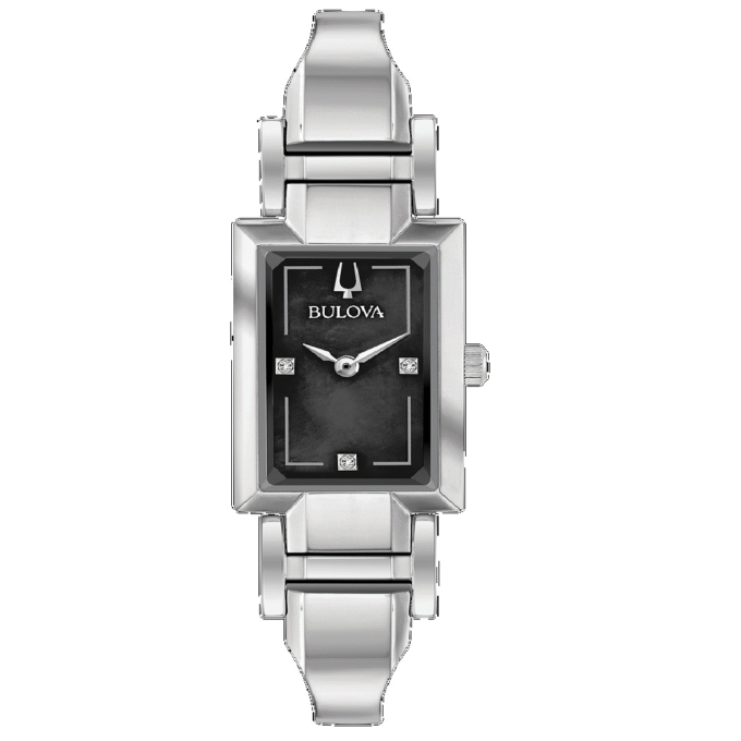 Bulova Classic Women's Rectangular Black MOP Dial Bracelet Watch