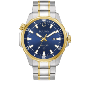 Bulova Men's Marine Star Two-Tone Sport Watch with Logo Dial