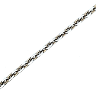 Chic 5mm Open Link Yellow and Stainless Steel Bracelet, 8 inches long.