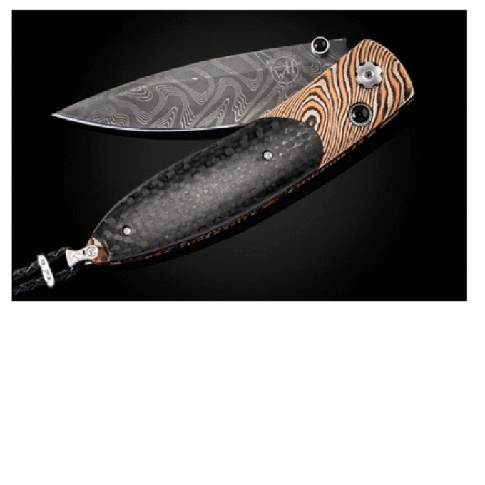 William Henry Monarch 'Classic' Mokume Gane Frame Knife with Damascus Blade