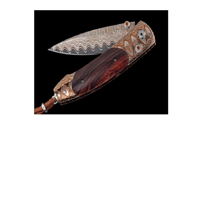 William Henry Monarch 'Scorch' Mokume Gane Knife with Citrine Accents