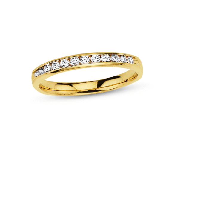 Channel Set Diamond Band with .33ctw in 14k Yellow Gold
