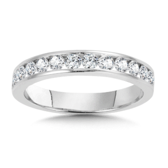 Diamond Channel Band with .75ctw Round Diamonds in 14k White Gold