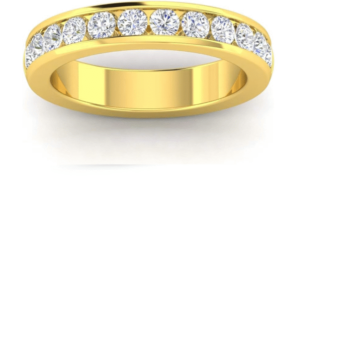 Channel Set Band with .75ctw Round Diamonds in 14k Yellow Gold