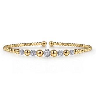 Gabriel Bujukan Bangle Bracelet with .34ctw Diamonds in 14kt Gold