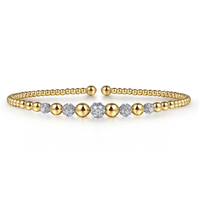 Gabriel Bujukan Bangle Bracelet with .34ctw Diamonds in 14kt Gold
