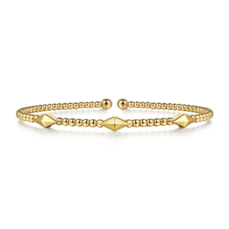 Gabriel Bujukan Kite Station Bangle Bracelet in 14k Yellow Gold