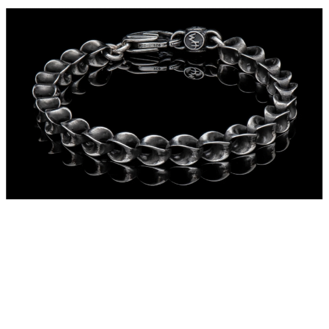 William Henry Men's Vardia Oxide Stainless Steel Link Bracelet