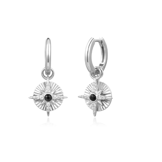 Ania Haie Silver Astrolabe Dangle Earrings