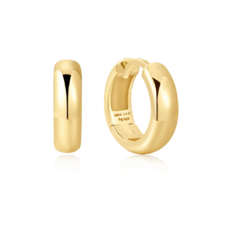 Ania Haie Silver and Gold Plated Dome Huggie Hoop Earrings
