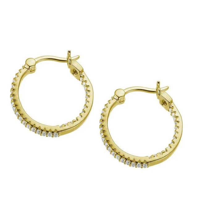 20mm Inside Out Hoop Earrings in Gold-Plated Sterling Silver