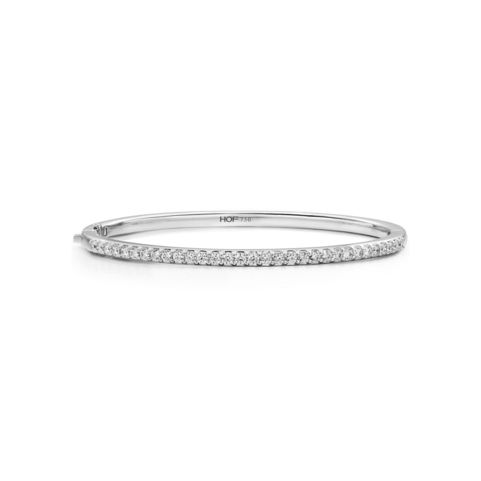 Hearts on Fire Classic Channel Set Bangle with .70ctw Round Diamonds in 18k White Gold