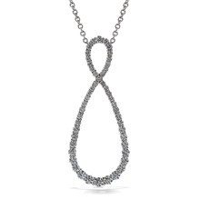 Hearts on Fire Retired Sweeping Pendant with 1.31ctw Round Diamonds in 18k White Gold