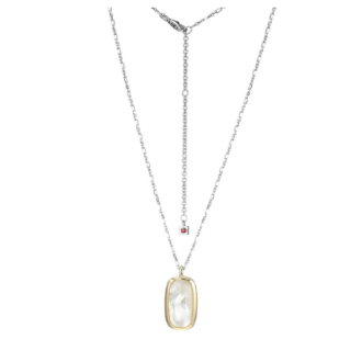 Allure Mother of Pearl Drop Pendant Necklace with Cable Chain