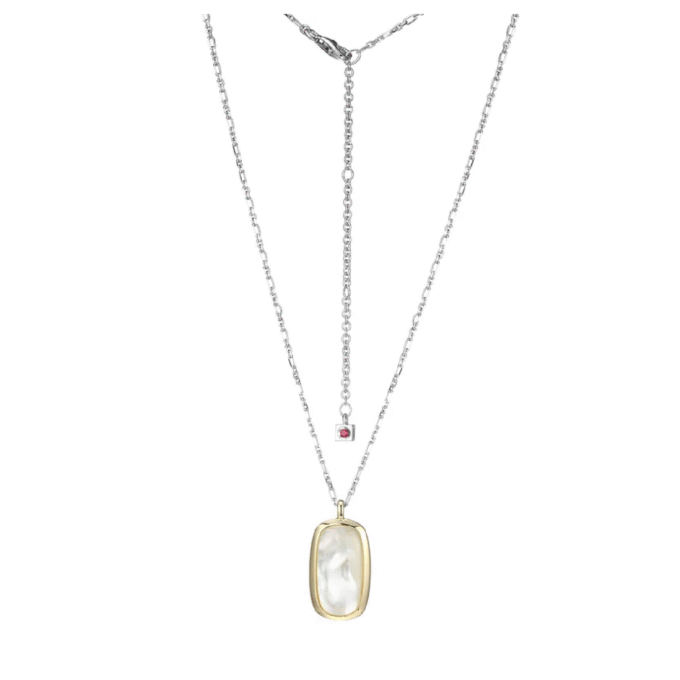 Allure Mother of Pearl Drop Pendant Necklace with Cable Chain