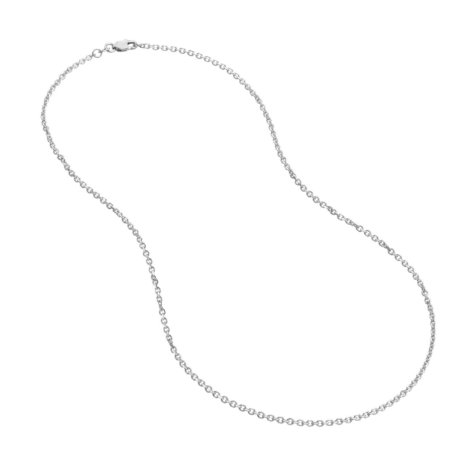 Cable Chain 1.8mm in 14k White Gold 20" Length