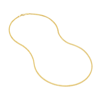 14k Yellow Gold 24" Wheat Chain Necklace 2.2mm Width