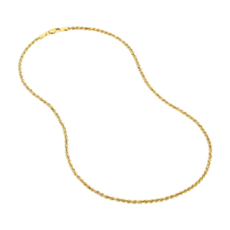 Rope Chain 2mm in 14k Yellow Gold 18" Length
