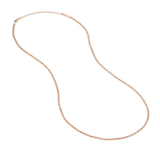 Double Curb Chain Extender 3" 1.8mm in Silver/Rose Gold Finish