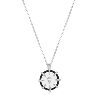 Ania Haie Silver Sparkle Point Medallion Pendant