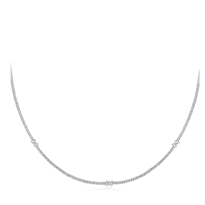 Ania Haie Silver Cross Station Necklace