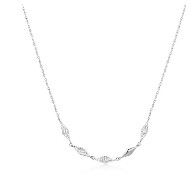 Ania Haie Silver Multi Pave Sparkle Necklace