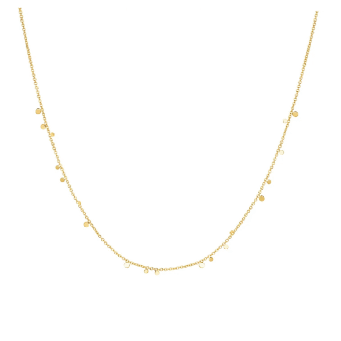 Ania Haie Mini Drop Disc Station Necklace 16" + 2" Extendable