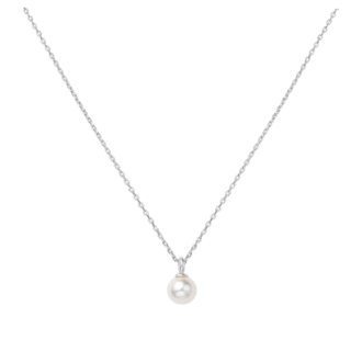 Ania Haie Silver Pearl Drop Pendant Necklace 18" + 2" Extender
