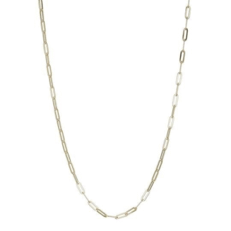 Elle Paperclip Necklace in 18k Gold Plated Sterling Silver, 36" Length