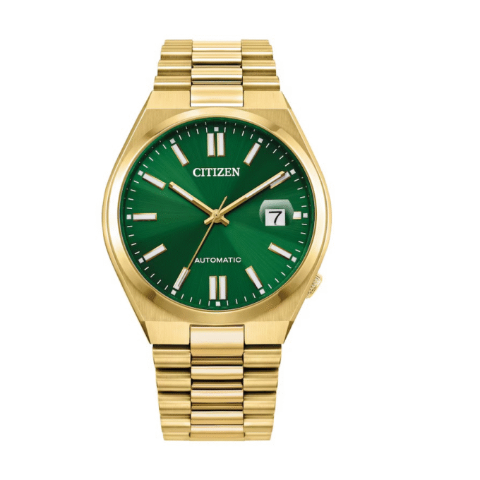 Citizen Men's Tsuyosa Dress Watch with Yellow and Green Dial