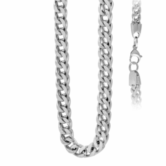 3mm Franco Chain in Stainless Steel, 26" Length