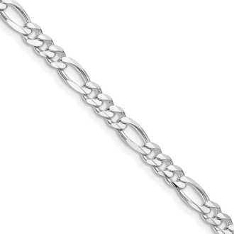 Figaro Chain 5mm in Sterling Silver 24" Length