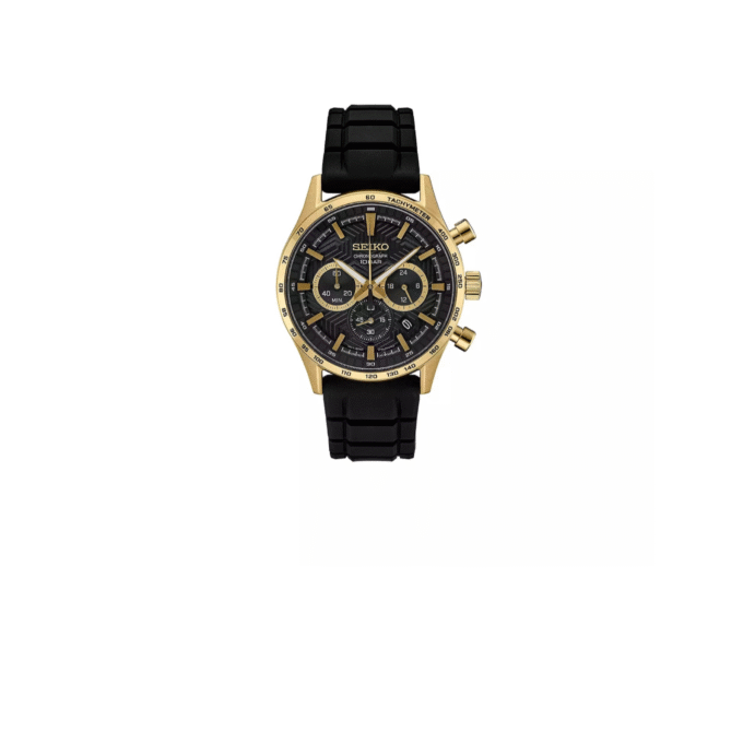 Seiko Men's Black Dial Chronograph Watch