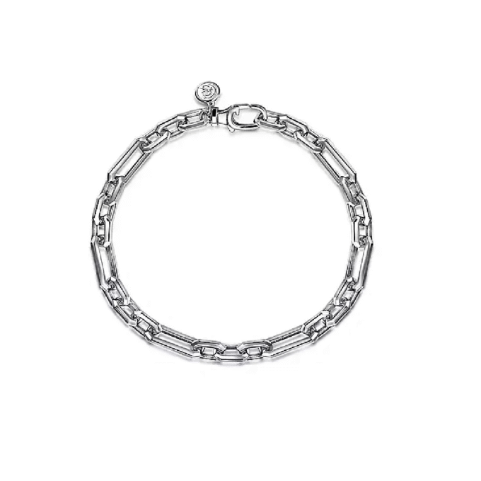Gabriel Men's Figaro Chain Bracelet in Sterling Silver