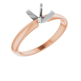 14k Two-Tone 4-Prong Semi Mounting Engagement Ring