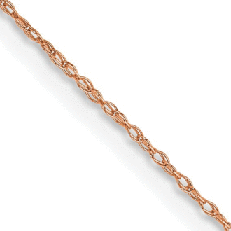 Replacement Rope Chain in 10k Rose Gold 18" Length