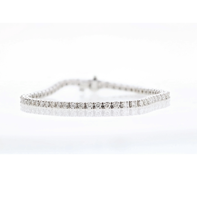 Tennis Bracelet with 7ctw Round Lab Grown Diamonds in 14k White Gold