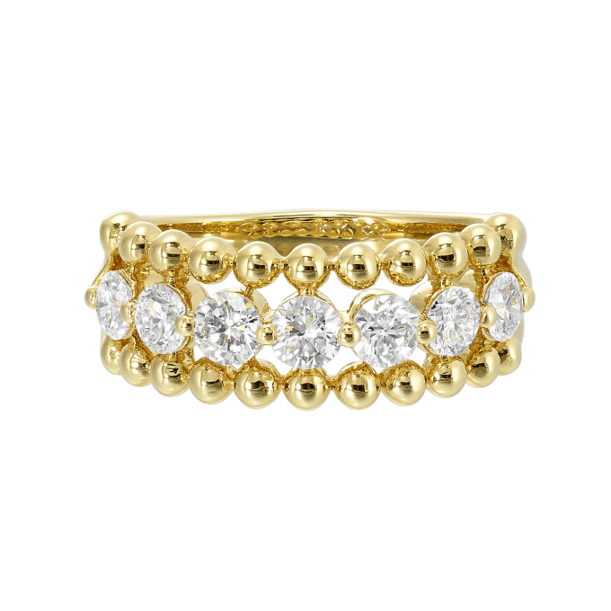 Fashion Band with 1.00ctw Round Lab Grown Diamonds in 14k Yellow Gold
