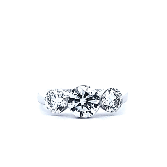 3-Stone Engagement Ring with 2.00ctw Lab Grown Diamonds in 14k White Gold