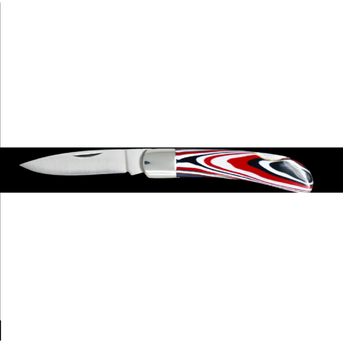 Fordite Pocket Knife with 3" Stainless Steel Blade