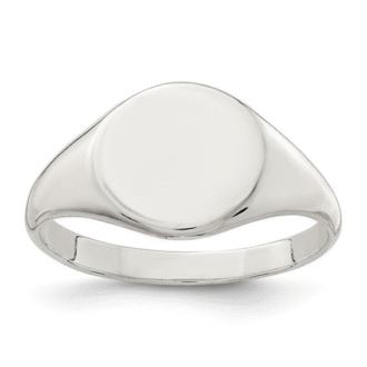 Sterling Silver Oval Signet Ring in Size 8