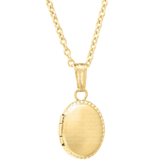 Elegant Oval Locket in 14KY Gold-Filled with 13" Chain