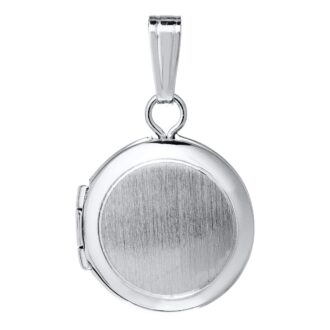 Children's Round Locket Necklace in Sterling Silver