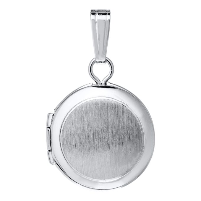 Children's Round Locket Necklace in Sterling Silver