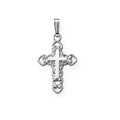 Sterling Silver Fancy Cross Pendant 13" Chain