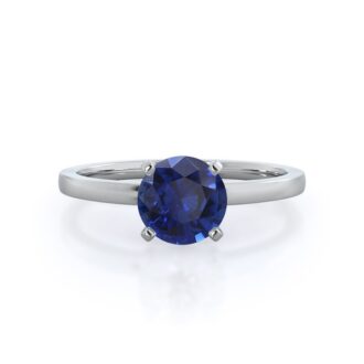 Birthstone Ring with Lab Grown Sapphire in Sterling Silver
