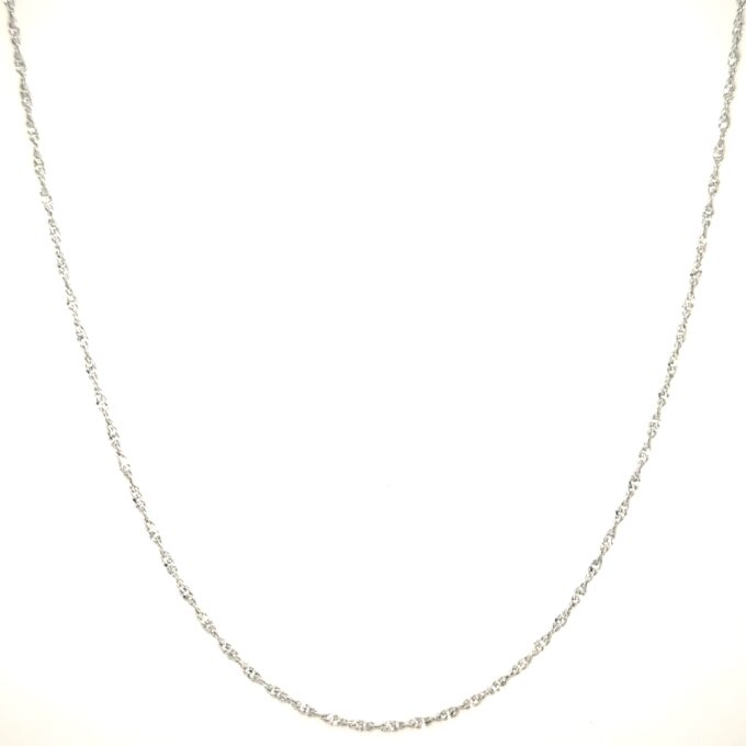 Singapore Chain 18" Length in Sterling Silver