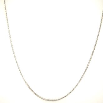 Wheat Chain 22" Adjustable Length in Sterling Silver