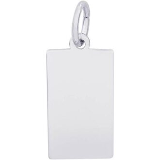 Rembrandt Charms Dog Tag Charm in Sterling Silver